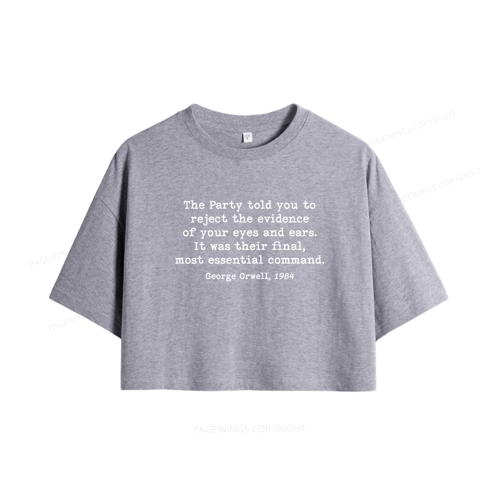 Pagewings It Was Their Final Most Essential Command Women Crop Tops