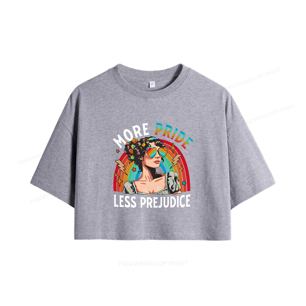 Pagewings More Pride Less Prejudice Women Crop Tops