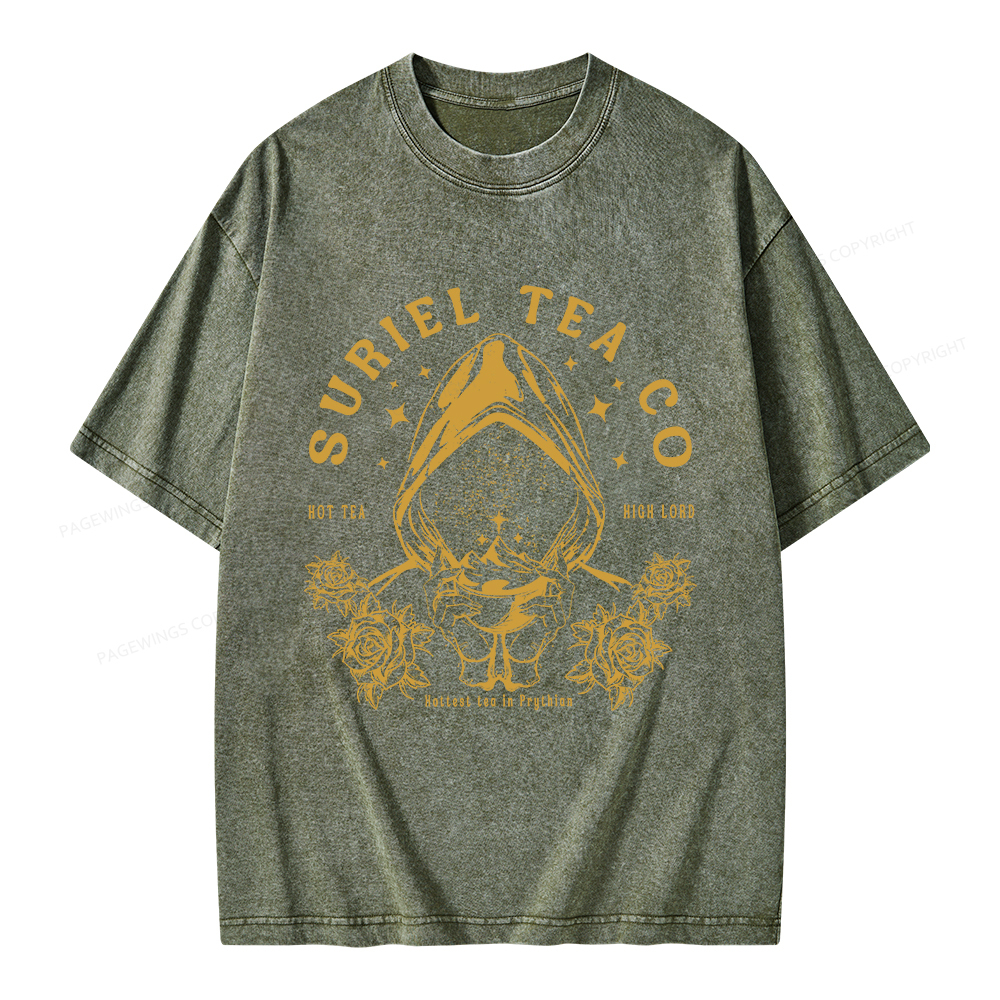 Pagewings Suriel Tea Co Unisex Washed T-shirt