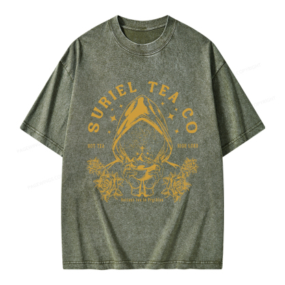 Pagewings Suriel Tea Co Unisex Washed T-shirt