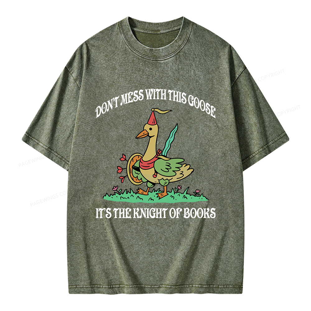 Pagewings It’s The Knight Of Books Unisex Washed T-shirt