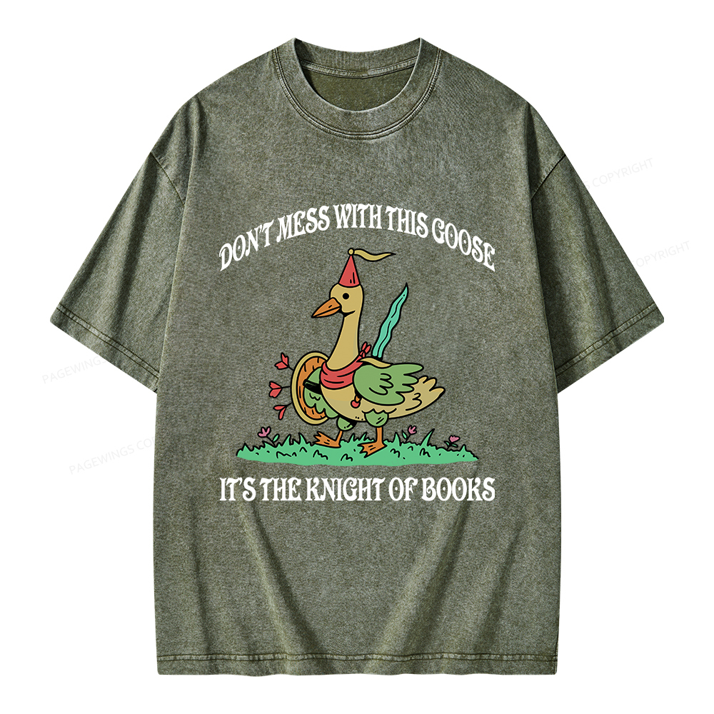 Pagewings It’s The Knight Of Books Unisex Washed T-shirt