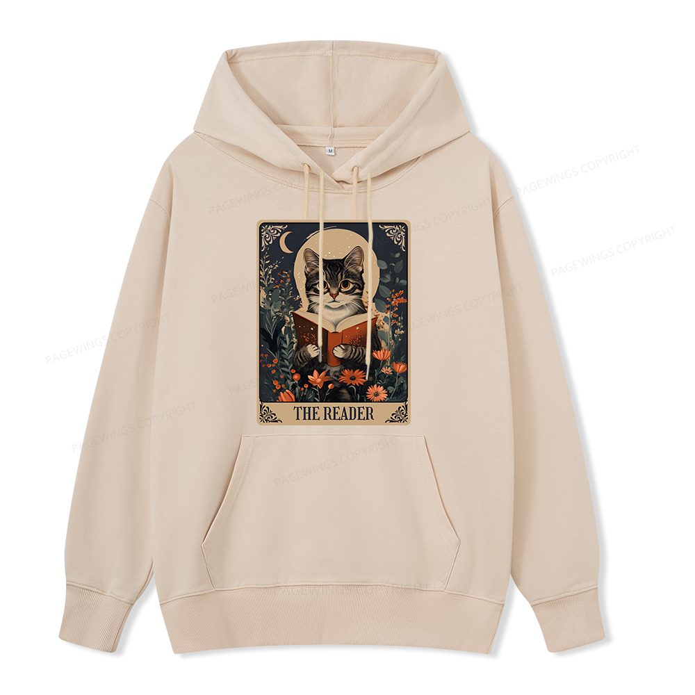 Pagewings The Reader Tarot Card Cat Unisex Classic Hoodie