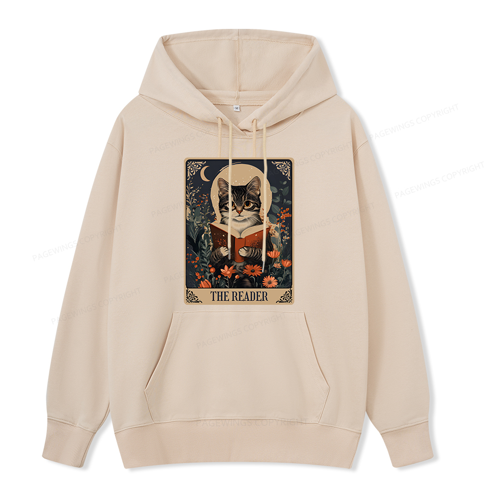 Pagewings The Reader Tarot Card Cat Unisex Classic Hoodie