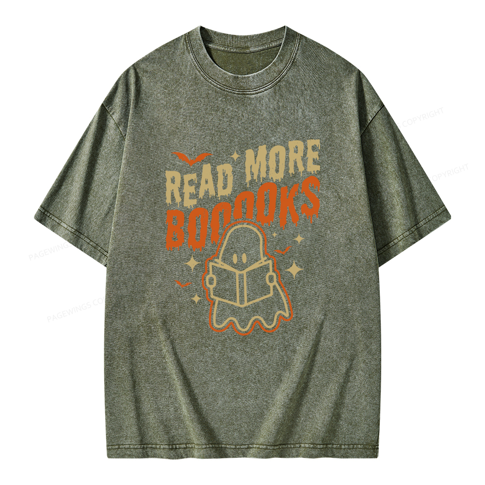 Pagewings Read More Booooks Unisex Washed T-shirt
