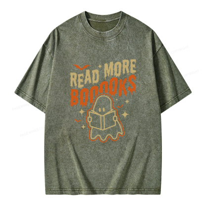 Pagewings Read More Booooks Unisex Washed T-shirt