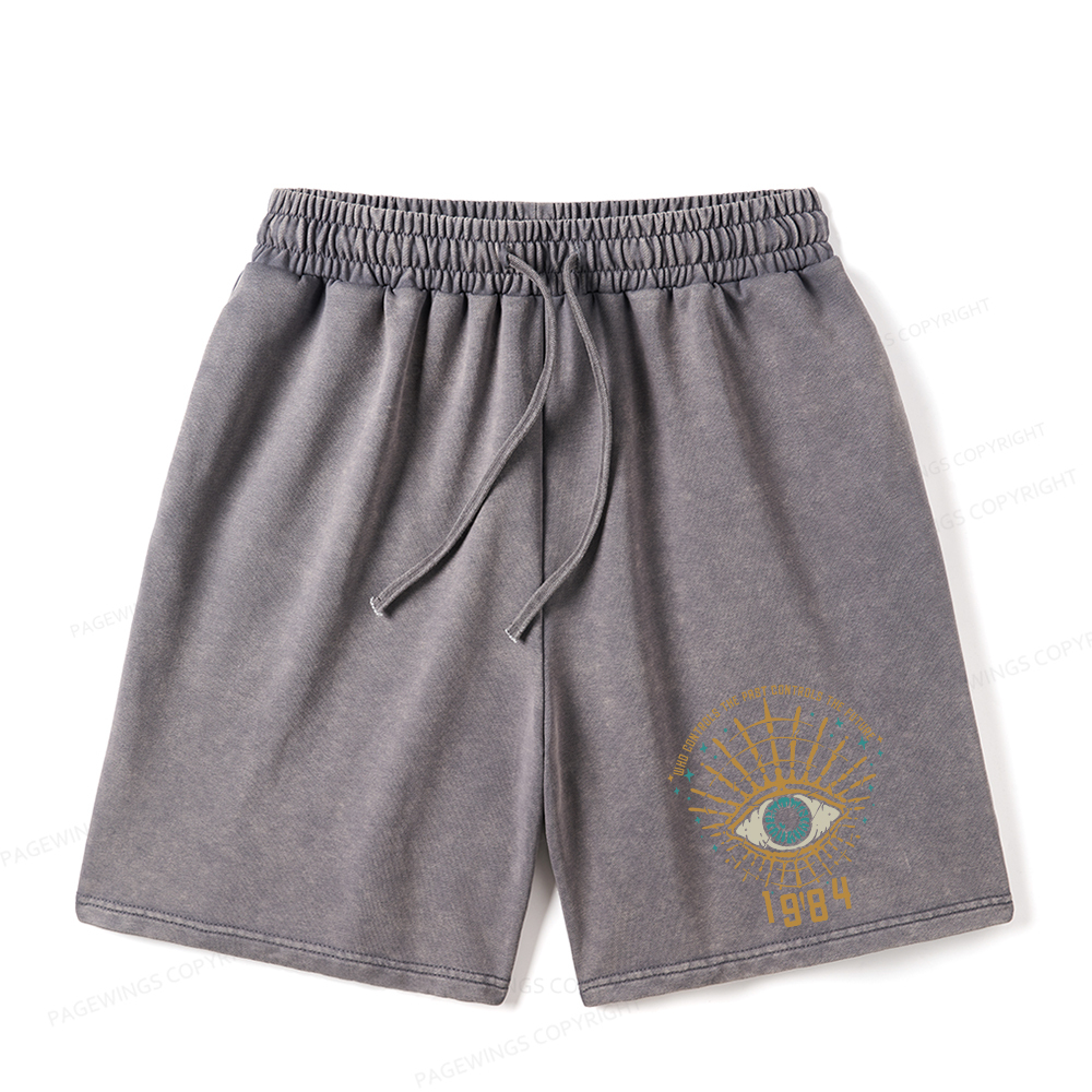 Pagewings George Orwell 1984 Unisex Washed Shorts