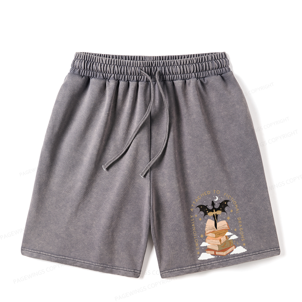 Pagewings Fantasy Romance Reader Gift Romantacy Unisex Washed Shorts