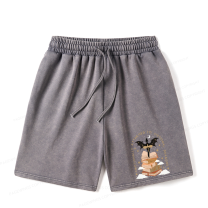 Pagewings Fantasy Romance Reader Gift Romantacy Unisex Washed Shorts