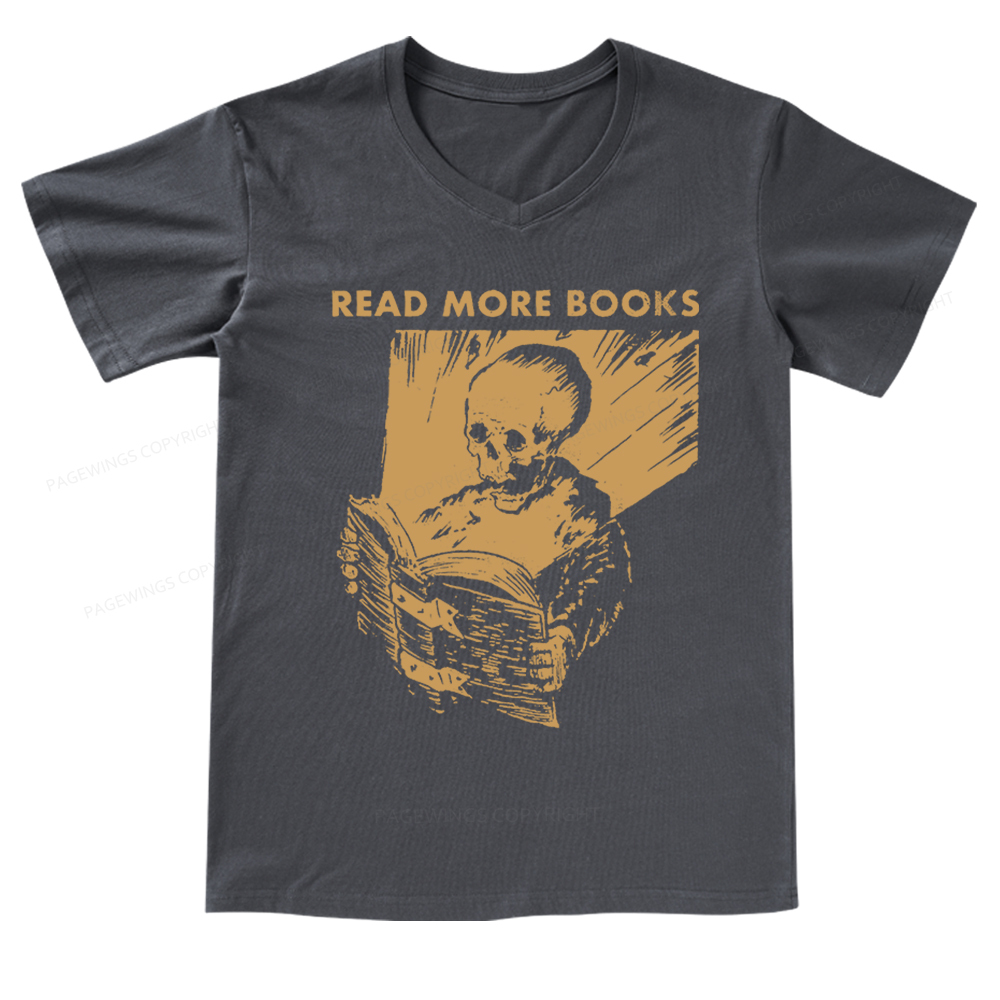 Pagewings Read More Books V-neck T-shirt