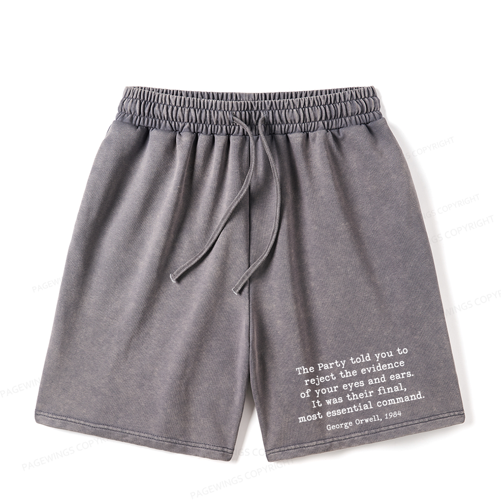 Pagewings It Was Their Final Most Essential Command Unisex Washed Shorts