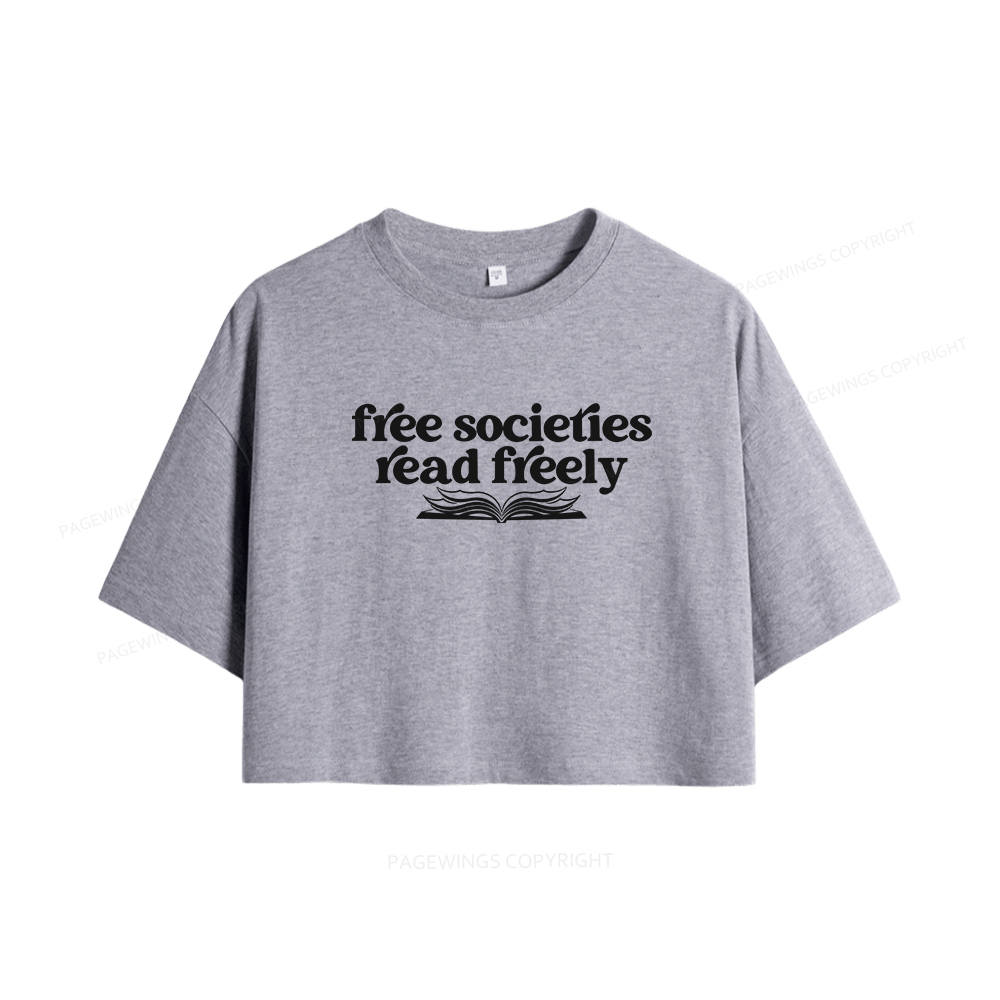 Pagewings Stop Book Banning Women Crop Tops