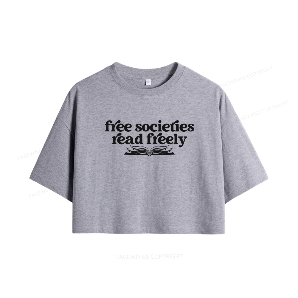 Pagewings Stop Book Banning Women Crop Tops