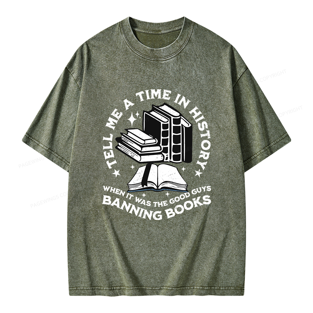 Pagewings When It Was The Good Guys Banning Books Unisex Washed T-shirt