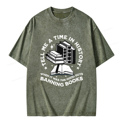 Pagewings When It Was The Good Guys Banning Books Unisex Washed T-shirt