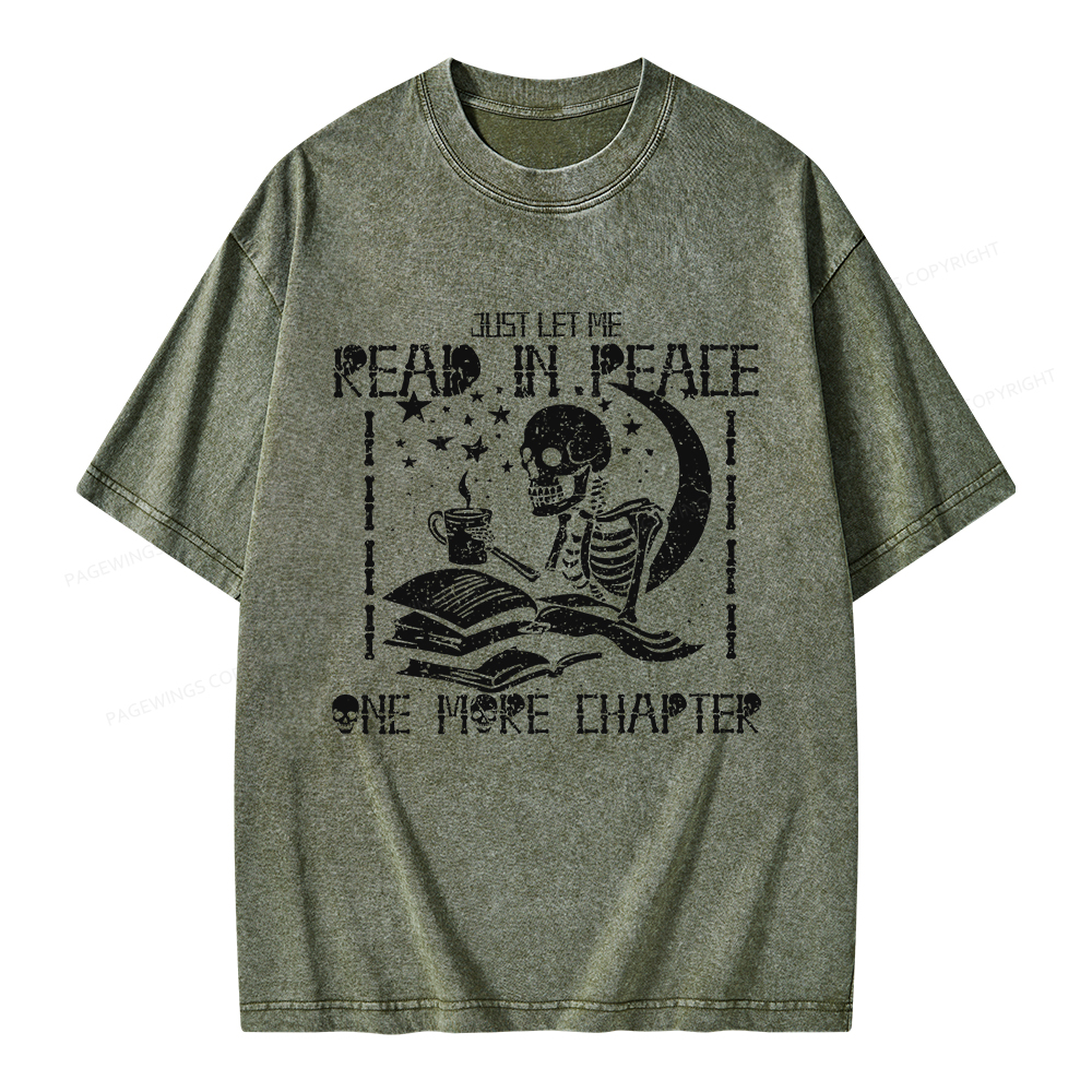 Pagewings Just Let Me Read In Peace Unisex Washed T-shirt