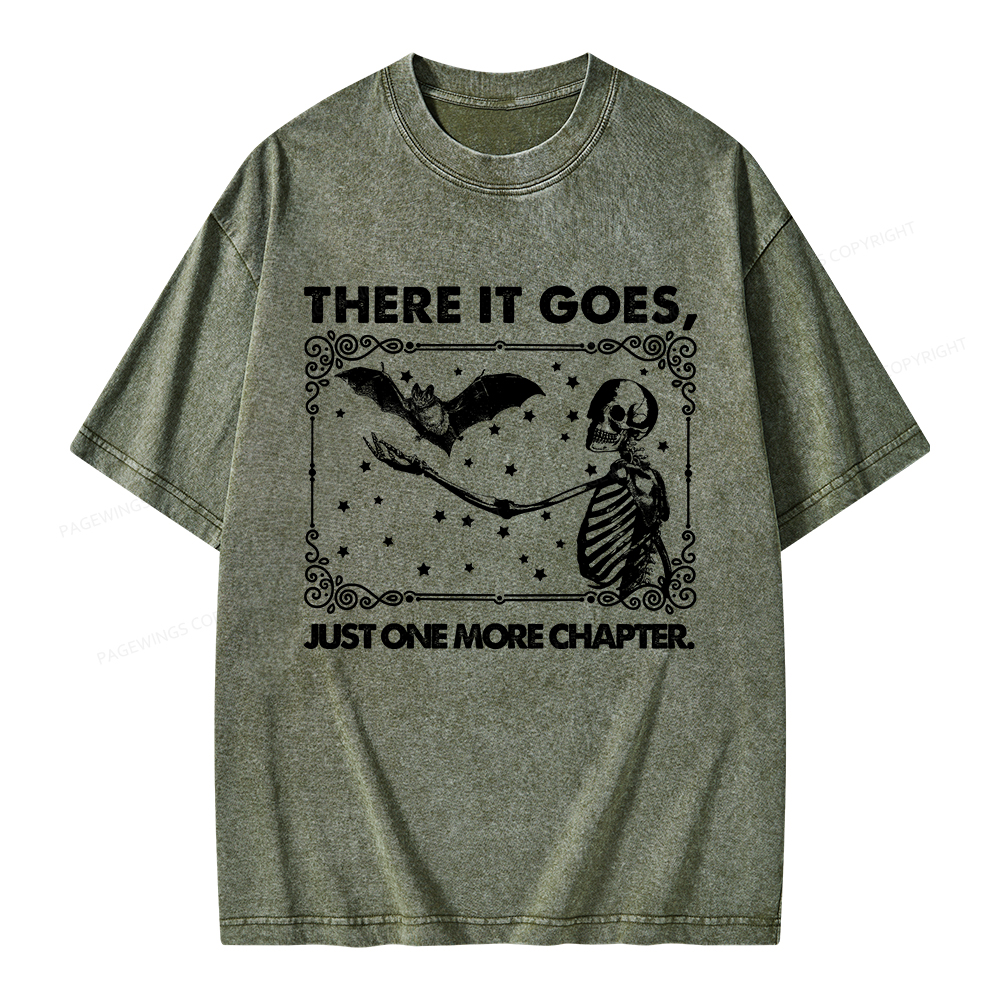 Pagewings There It Goes Just One More Chapter Unisex Washed T-shirt