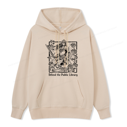 Pagewings Defend The Public Library Unisex Classic Hoodie
