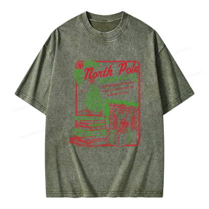 Pagewings Bookish Christmas Unisex Washed T-shirt