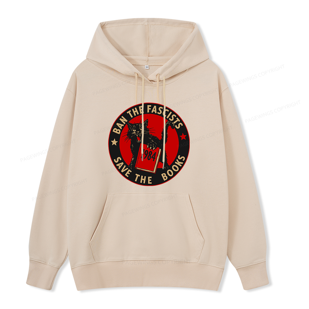 Pagewings Ban The Fascists Save The Books Unisex Classic Hoodie