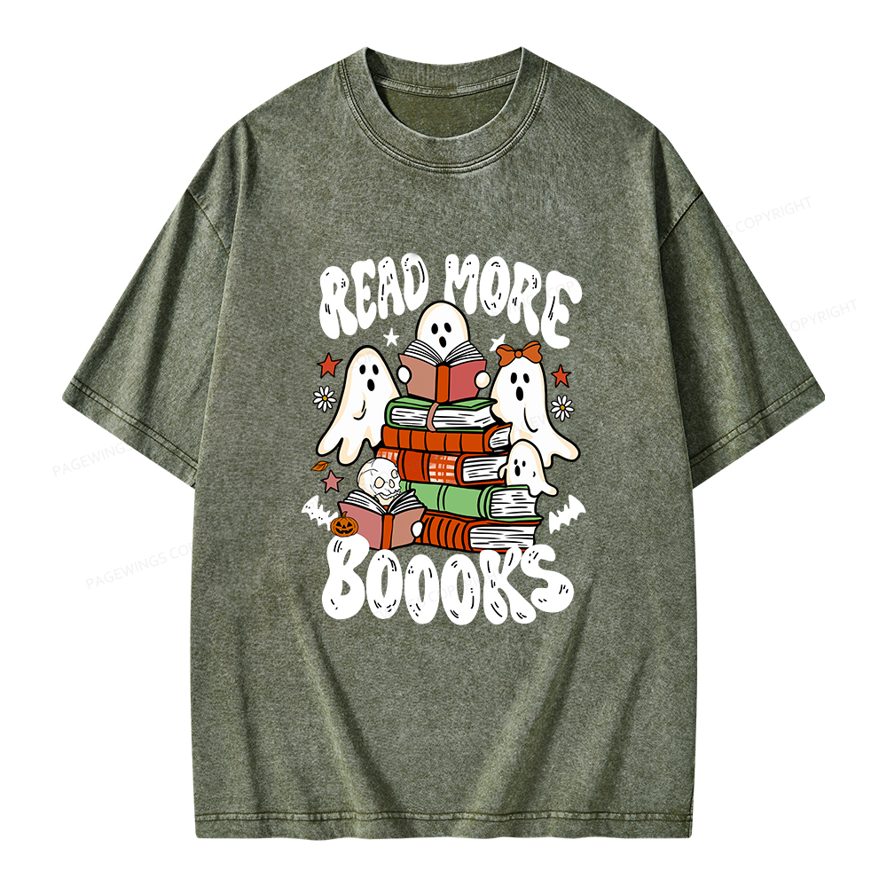 Pagewings Read More Boooks Unisex Washed T-shirt