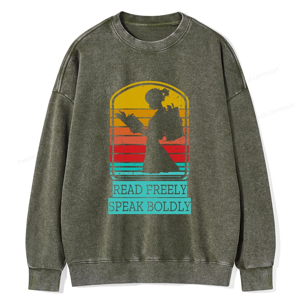 Pagewings Banned books T-Shirt Unisex Washed Sweatshirt