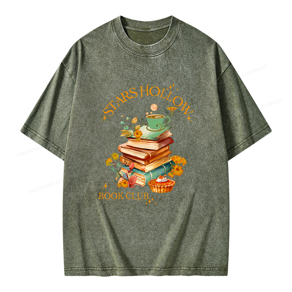 Pagewings Stars Hollow Book Club Unisex Washed T-shirt