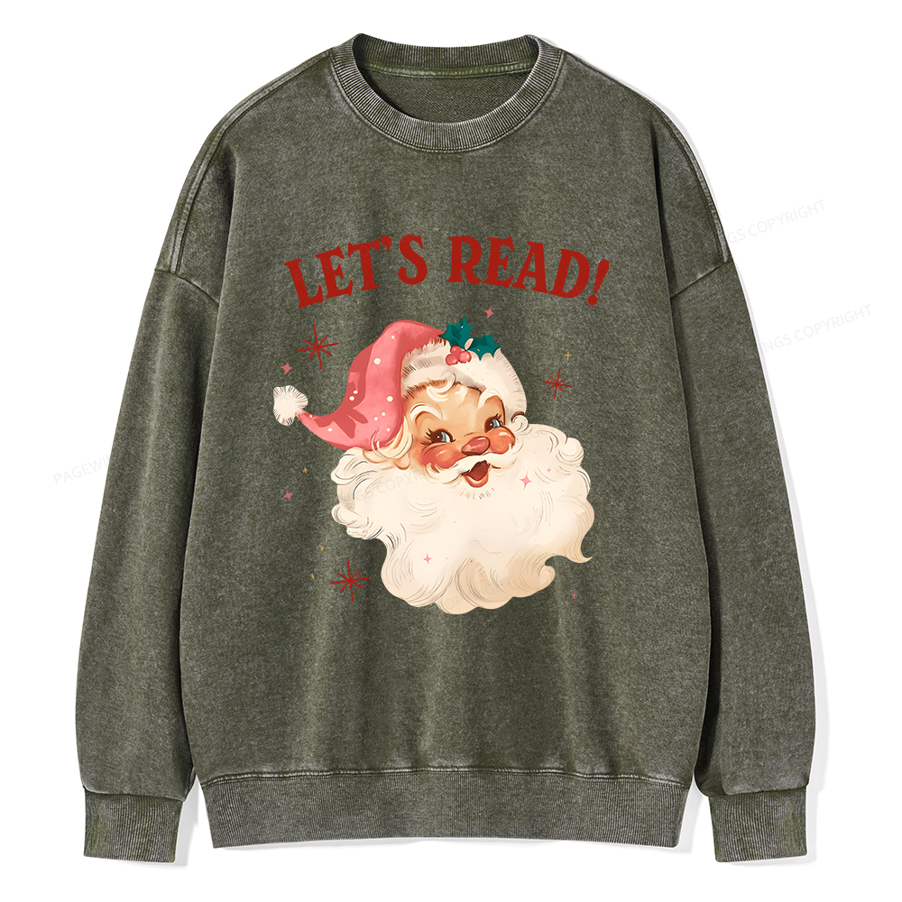 Pagewings Let’s Read Unisex Washed Sweatshirt