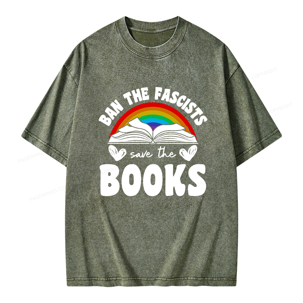 Pagewings Banned books T-Shirt Unisex Washed T-shirt