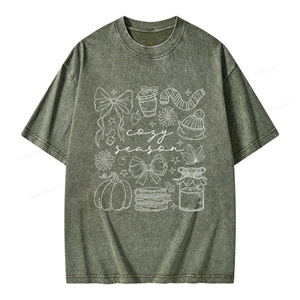 Pagewings Cozy Season Unisex Washed T-shirt