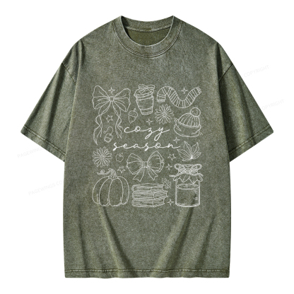 Pagewings Cozy Season Unisex Washed T-shirt