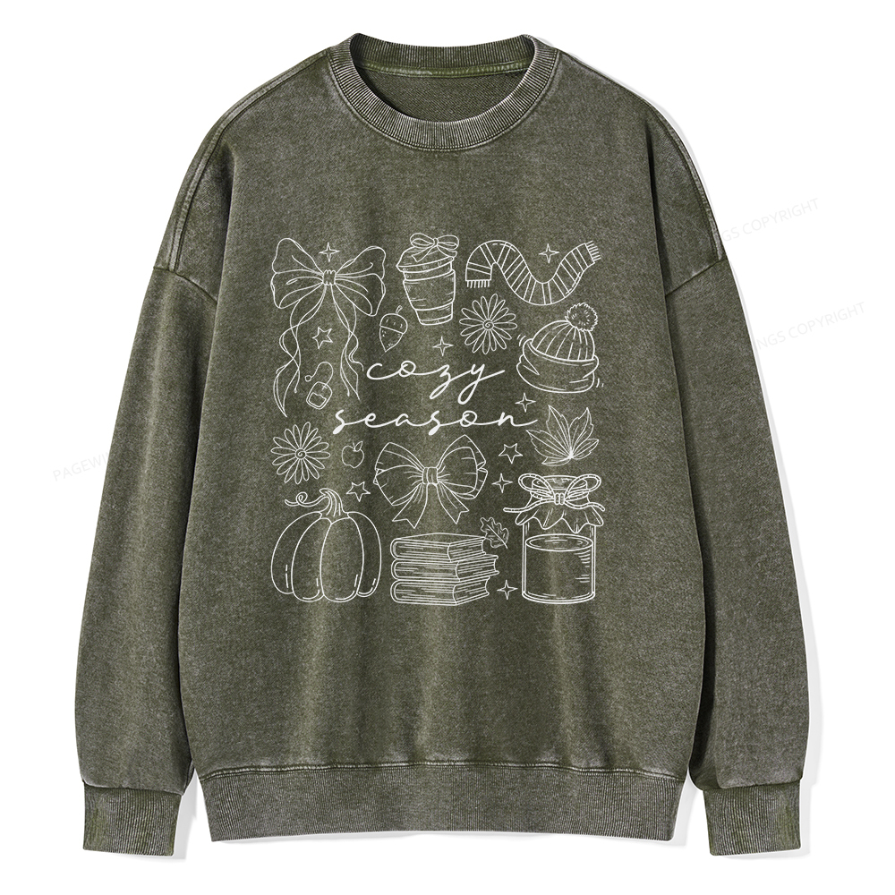 Pagewings Cozy Season Unisex Washed Sweatshirt