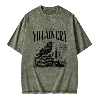 Pagewings Villain Era Unisex Washed T-shirt
