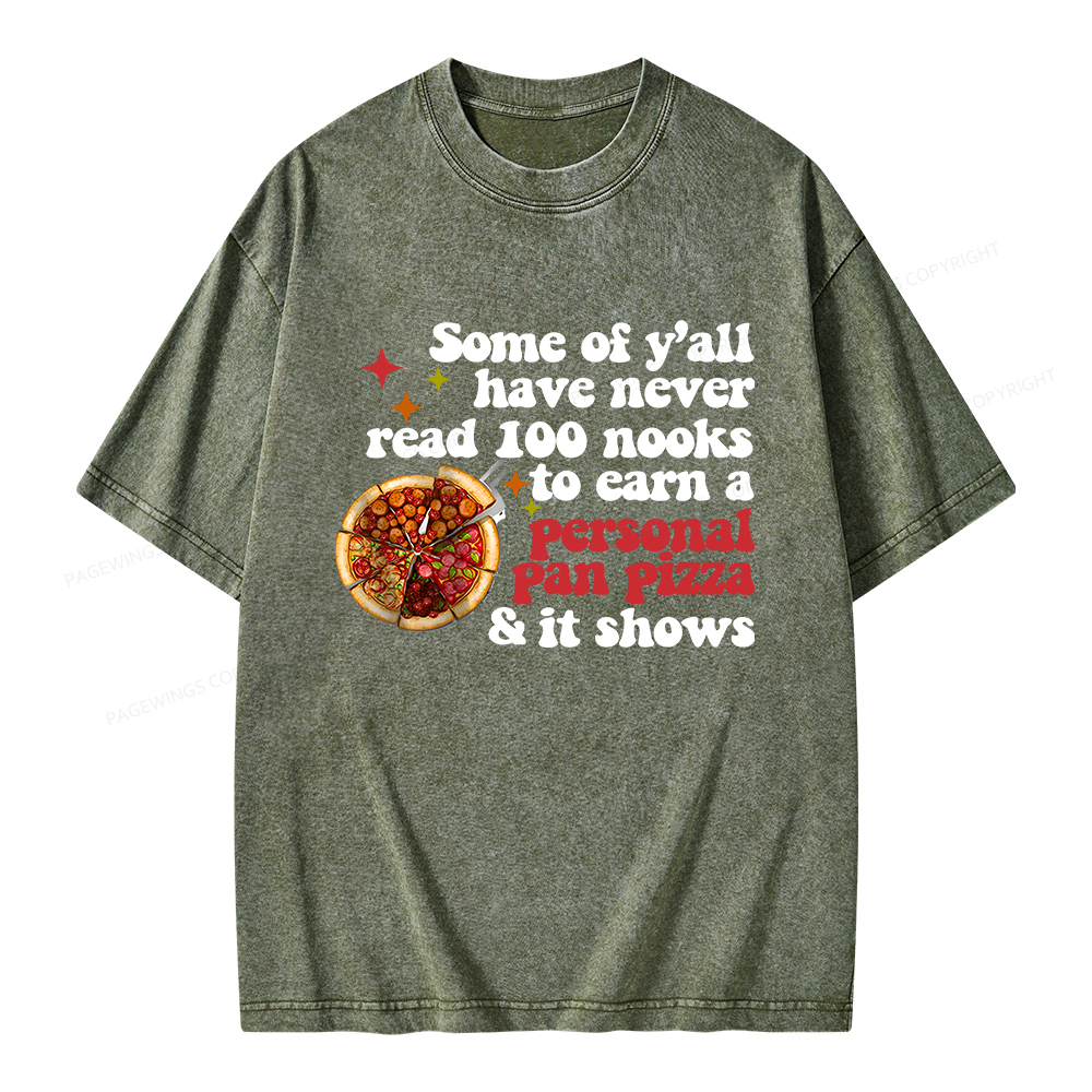 Pagewings Some of Y’all Never Read 100 Books Unisex Washed T-shirt