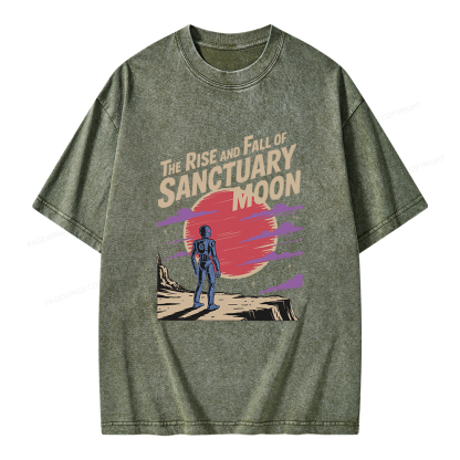 Pagewings The Rise And Fall Of Sanctuary Moon Unisex Washed T-shirt