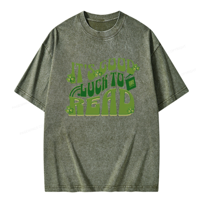 Pagewings St Patricks Day Librarian Sweatshirt Unisex Washed T-shirt