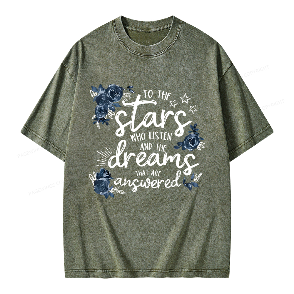 Pagewings To The Stars Unisex Washed T-shirt
