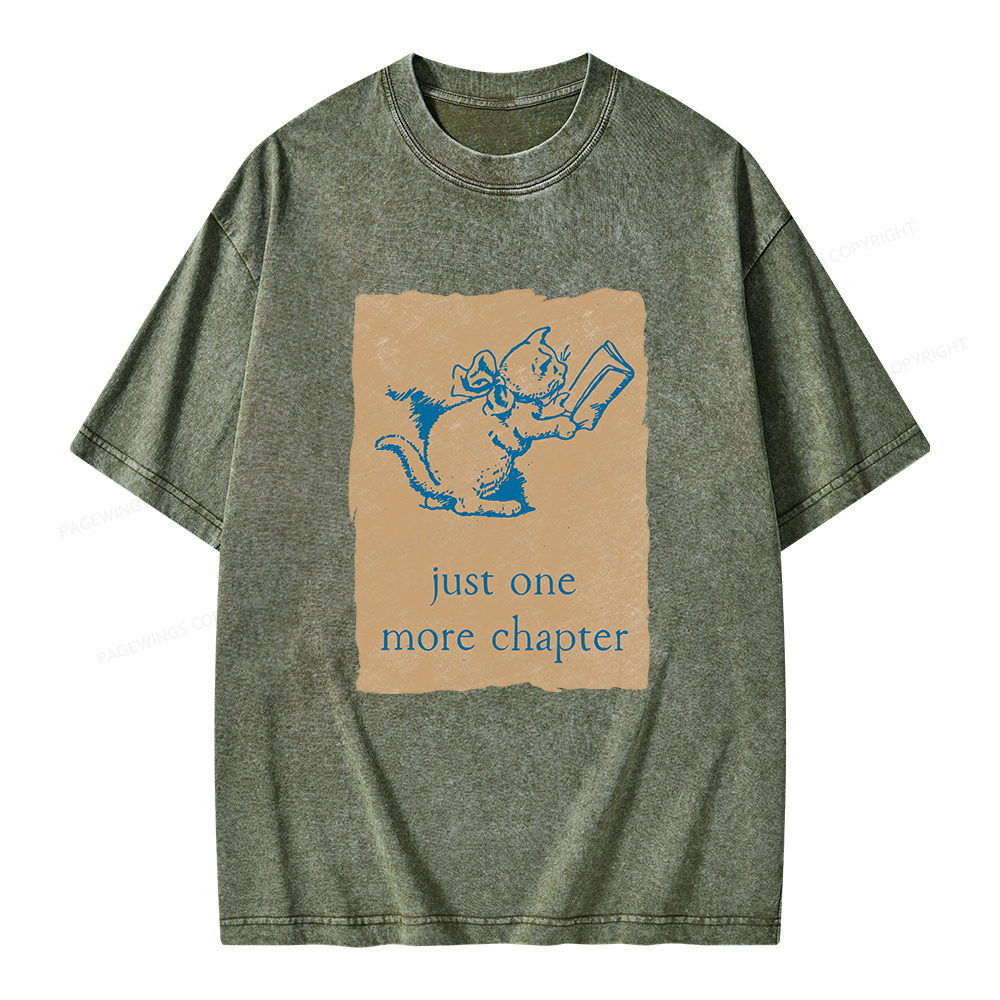 Pagewings Just One More Chapter Unisex Washed T-shirt