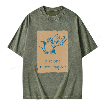 Pagewings Just One More Chapter Unisex Washed T-shirt
