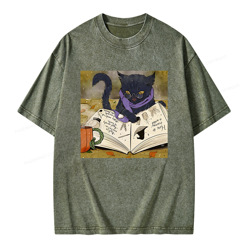 Pagewings Magic Book Lover Unisex Washed T-shirt