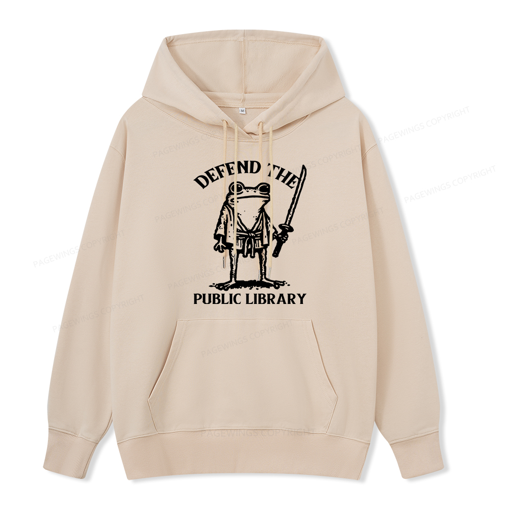 Pagewings Defend Your Public Library Unisex Classic Hoodie