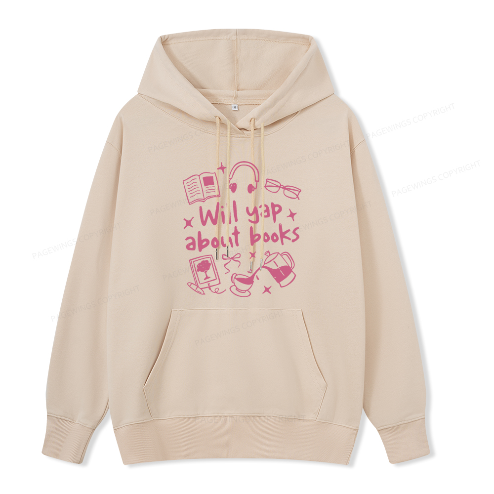 Pagewings Will Yap About Books Unisex Classic Hoodie