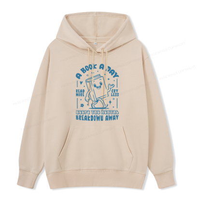 Pagewings A Book A Day Keeps The Mental Breakdown Away Unisex Classic Hoodie