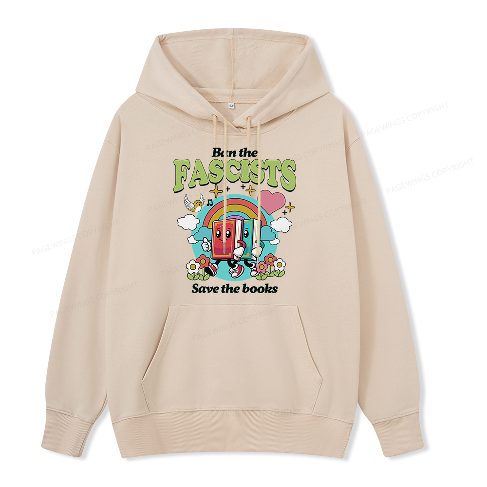 Pagewings Ban the Fascists Save the Books Unisex Classic Hoodie
