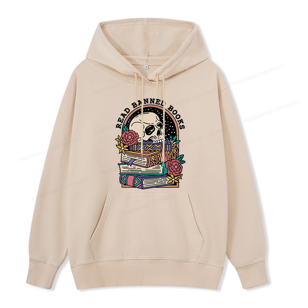 Pagewings Read Banned Book Floral Unisex Classic Hoodie