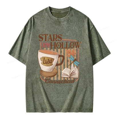Pagewings Stars Hollow Unisex Washed T-shirt