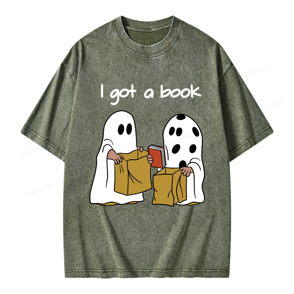 Pagewings I Got A Book Unisex Washed T-shirt
