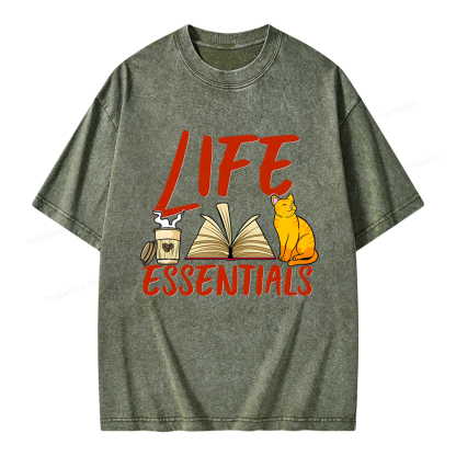 Pagewings Life Essentials Unisex Washed T-shirt