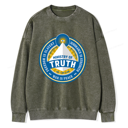 Pagewings Ministry of Truth Unisex Washed Sweatshirt