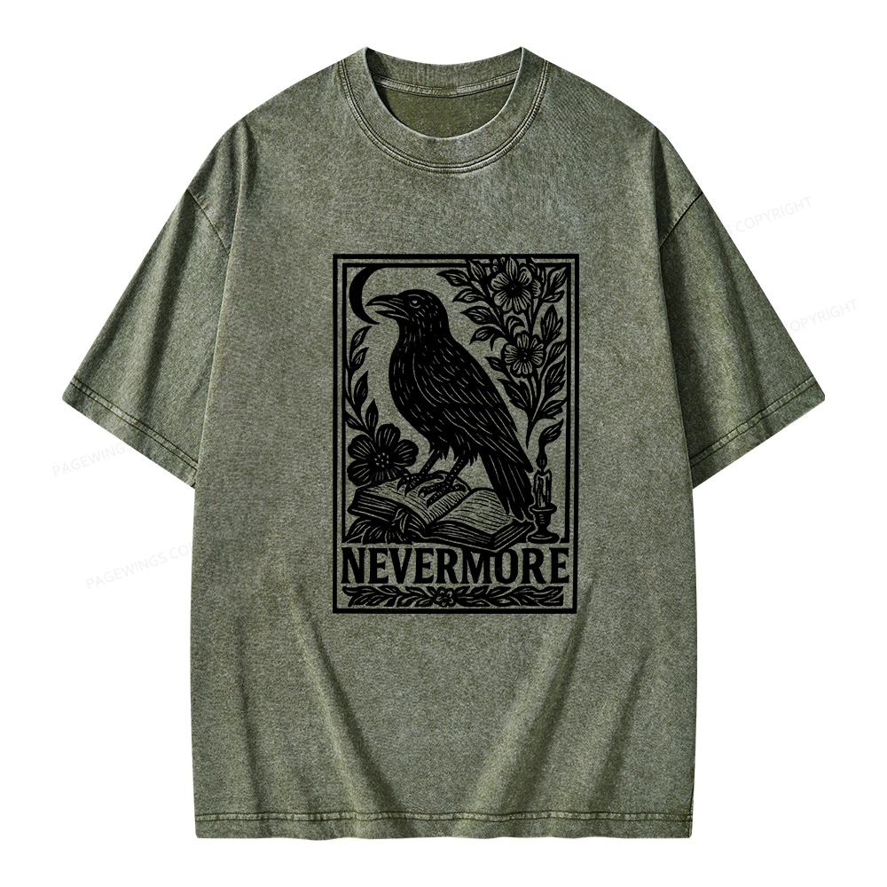 Pagewings Nevermore Unisex Washed T-shirt